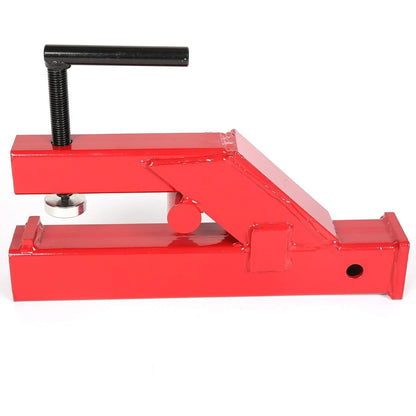 Clamp On Trailer Hitch 2 Inches Ball Mount Receiver Adapter Bucket Trailer Hitch Competible with Deere Bobcat Tractor Bucket Forklift LYOM-036