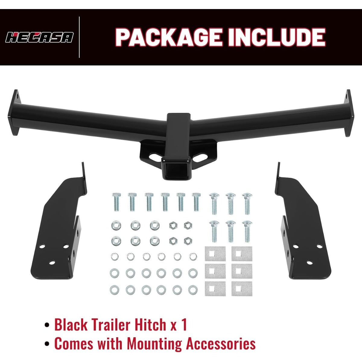 Class 3 Trailer Hitch Compatible with 2000-2014 Ford E-150 E-250 Econoline E-350 Super Duty Trailer Tow Hitch 2 Inch Receiver, Black, NN2174