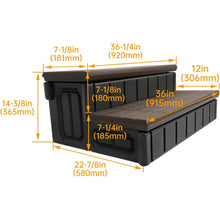 Universal Spa Hot Tub Step with Storage Outdoor Indoor Compartment Spa 2-Step Stool Pool Ladder Plastic Handi Step Slip Resistant Striped Brown+Black LYOP-107-1