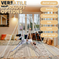 Load image into Gallery viewer, HECASA 8.1 FT Aerial Yoga Stand 550lbs Max Capacity for Indoor and Outdoor Fitness Bodybuilding Height Adjustable for Yoga Frame &amp; Yoga Hammock LYOM-098-1
