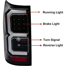 ECOTRIC LED Tail Lights Compatible with 2007-2013 Toyota Tundra Pickup Truck Pair LED Tube Bar Taillights Brake Lamps Tube Style Clear Lens Black Housing Passenger and Driver Side