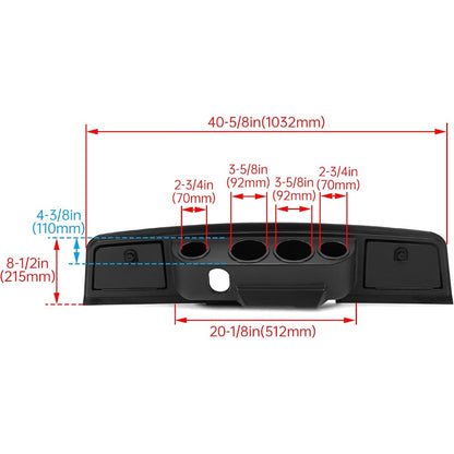 Golf Cart Dash Kit Compatible with 1995-2007 YAMAHA G14 G16 G19 G22 ELECTRIC Dashboard Cover Dash Cap Black