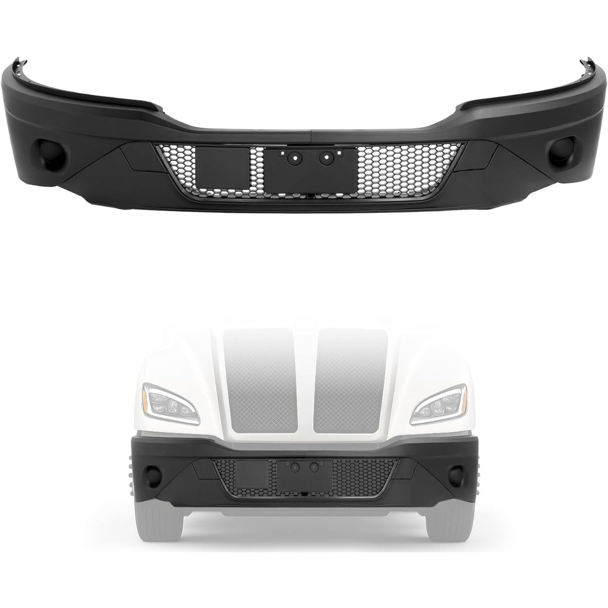 KUAFU Front Bumper Assembly Compatible with 2022 + Kenworth T680 Next Gen