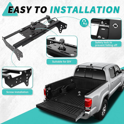 ECOTRIC Gooseneck Trailer Hitch Compatible with 99-16 F250 F350