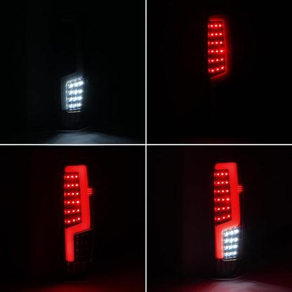 ALMULOO Pair Tail Light Compatible with 2004-2012 Chevy Chevrolet Colorado GMC Canyon Isuzu i-280 i-290 i-350 i-370 Tail Lamp w/LED with LED Tube Bar Clear Lens Replacement for GM2800164 GM2801164