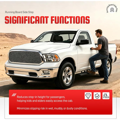 Running Board Step Compatible with 2009-2026 Ram 1500