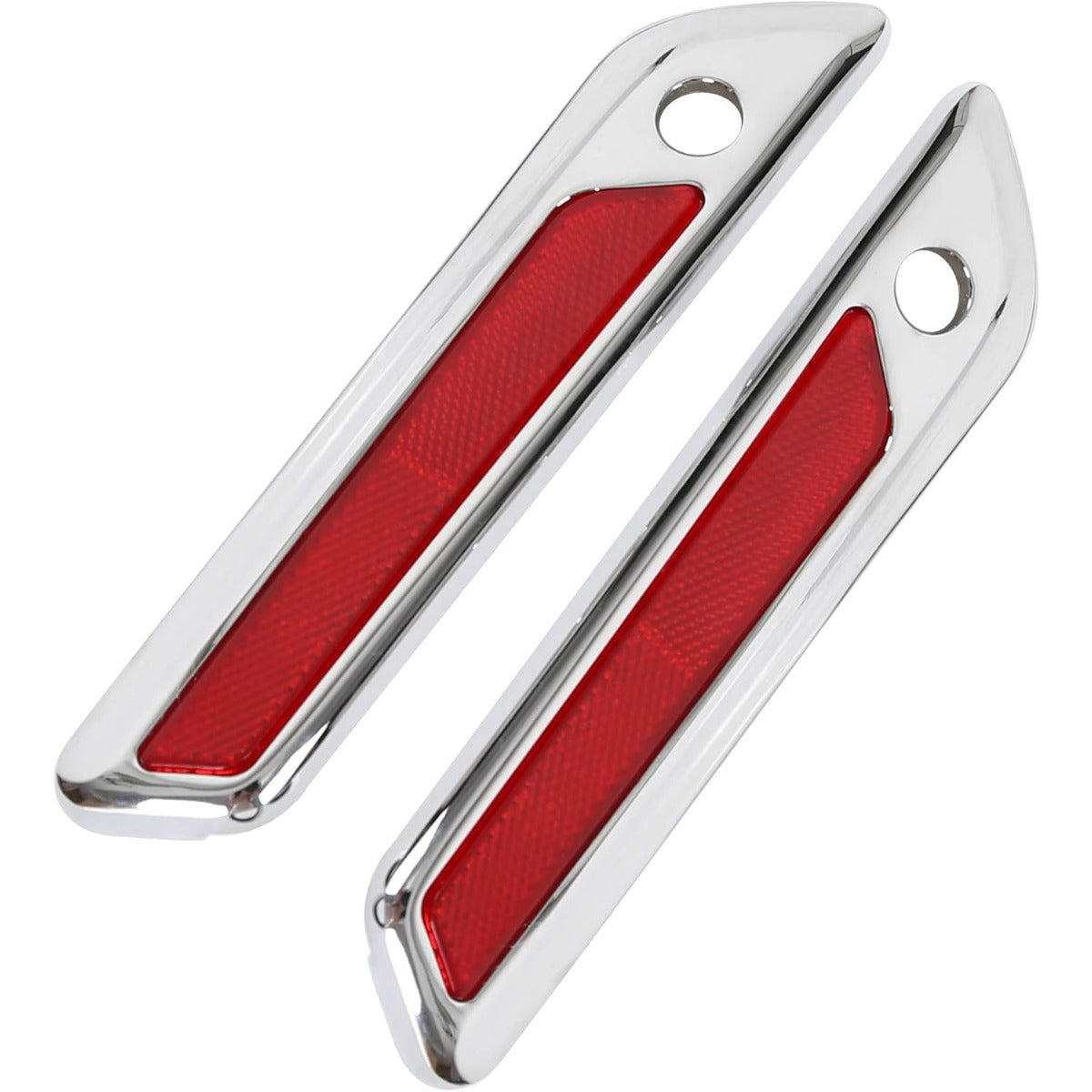 ECOTRIC Hard Saddlebag Hardware Latch Kit Compatible with 2014-2024 Harley Touring Road King Street Glide Electra Glide Ultra-Classic FLT FLHT Chrome Latch Covers Lever Reflectors Locks Lids