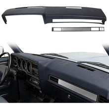 ECOTRIC Dash Board Cover & AC Vent Plate Compatible with 1981-1991 Chevy Blazer Suburban GMC Jimmy | Dark Blue, Two Packages