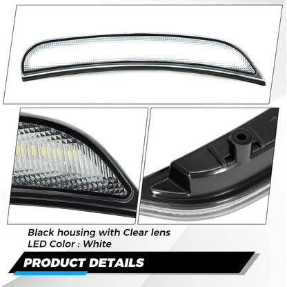KUAFU  LED Side Marker Light Compatible with 2015-2024 Dodge Charger Clear Lens 4Pcs Front & Rear White Lights Replacement for 68214404AA 68214405AA 68214126AA 68214127AA