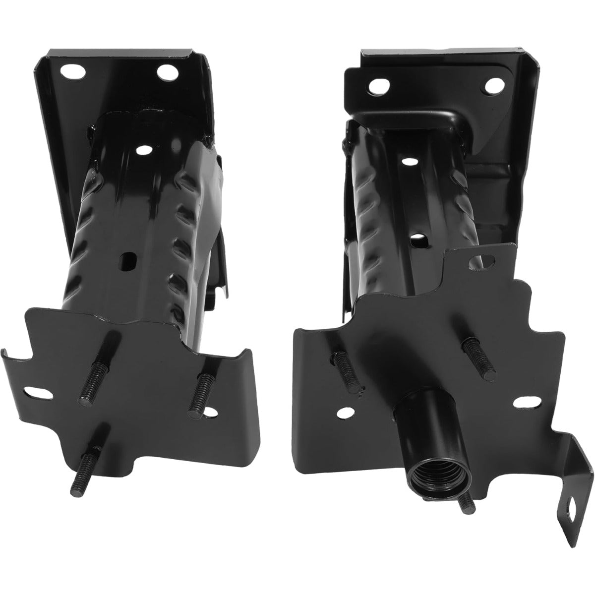 ALMULOO Pair Front Bumper Brackets Compatible with 2014-2019 Nissan Rogue Steel Electrophoresis Primed Black Bumper Reinforcement Mounting for NI1067146 NI1066146 Driver&Passenger Side