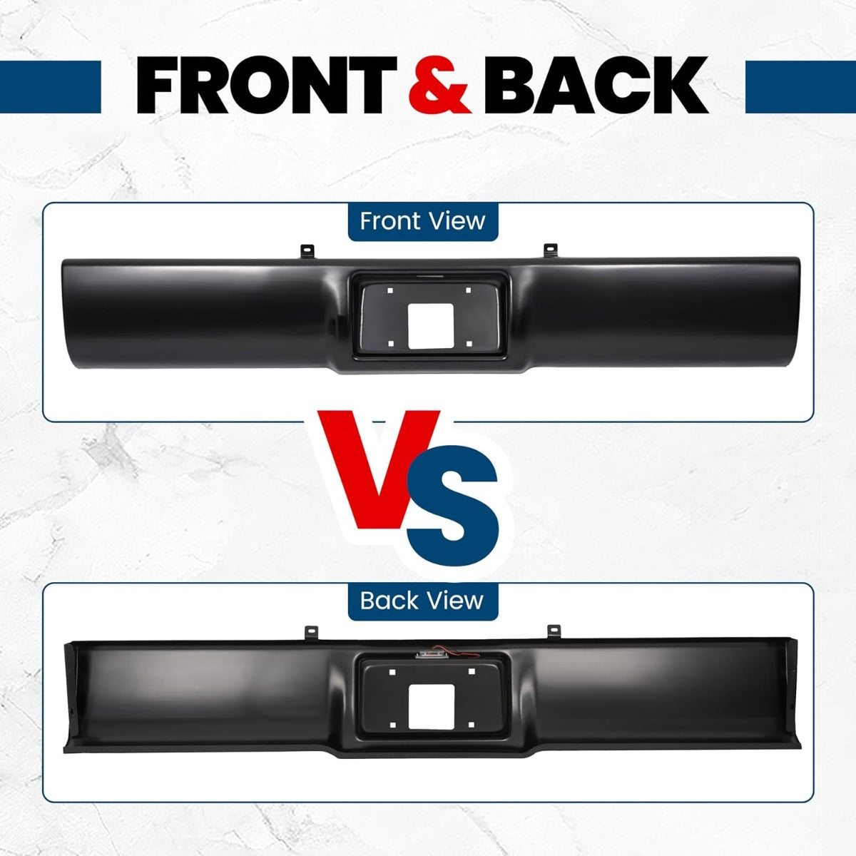 KUAFU Bumper Roll Pan Compatible with 1992-1999 Suburban Tahoe Blazer C1500