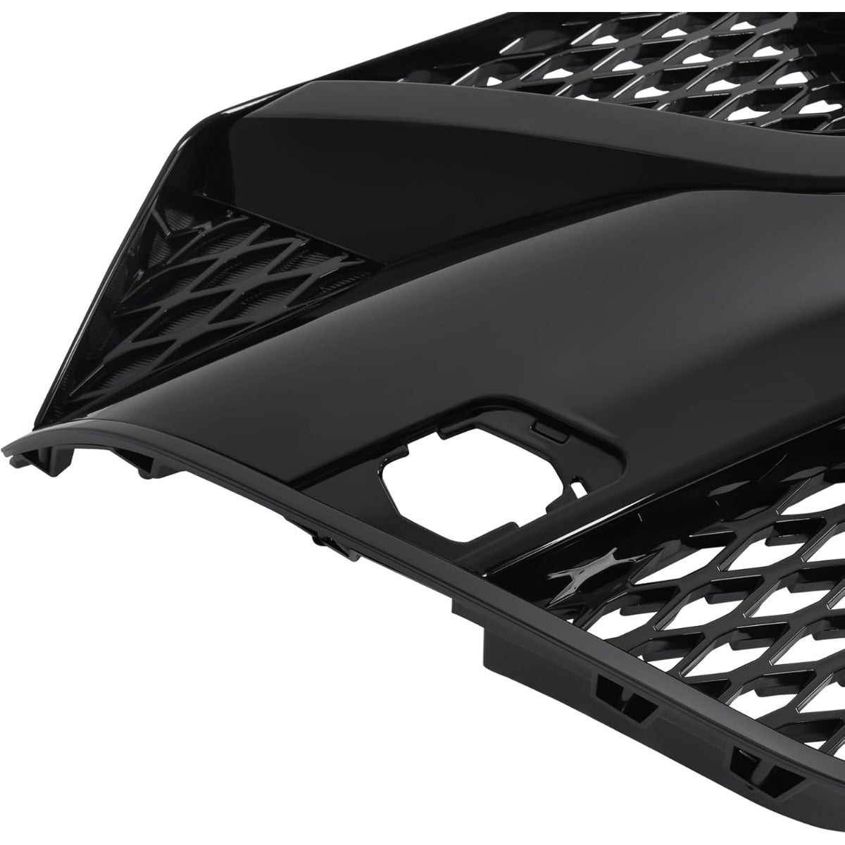 HECASA Front Bumper Grille Compatible with 2016-2018 Nissan Maxima 623109DE0A Grill Plastic (ABS) Painted Black Replacement for NI1200284