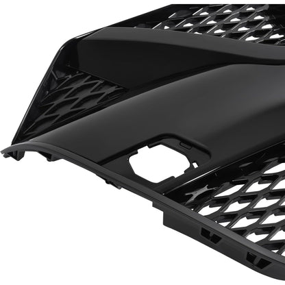HECASA Front Bumper Grille Compatible with 2016-2018 Nissan Maxima 623109DE0A Grill Plastic (ABS) Painted Black Replacement for NI1200284