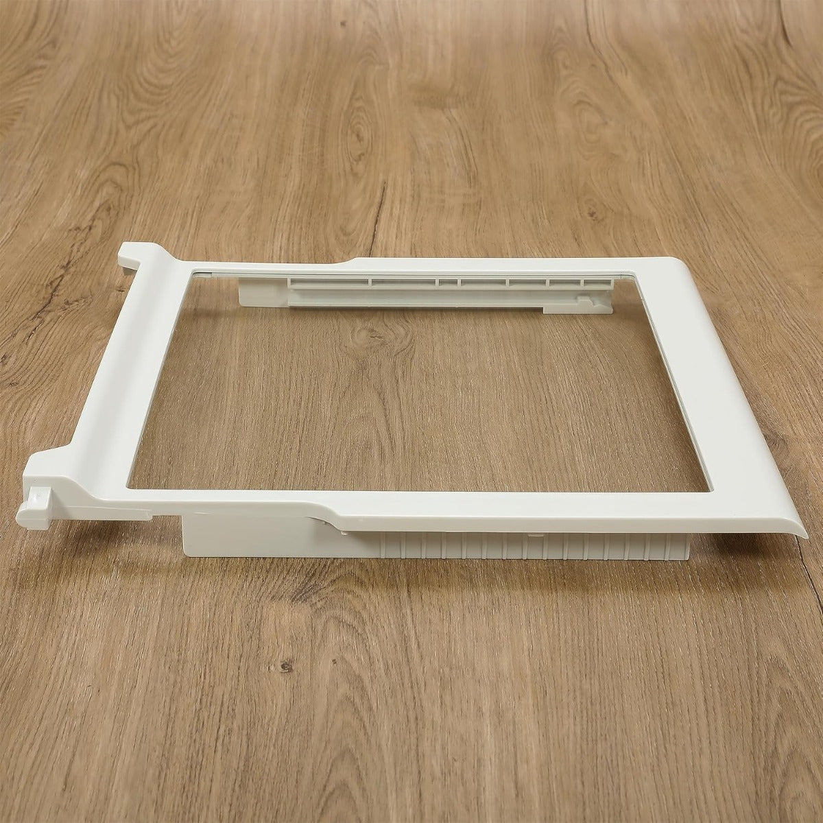 HECASA W10276341 Refrigerator Glass Shelf Compatible with Whirlpool Kenmore Sears Refrigerator Clear White Plastic Glass WPW10276341 1566982 2309523 PS11751711 W10167066 AP6018409 Replacement only