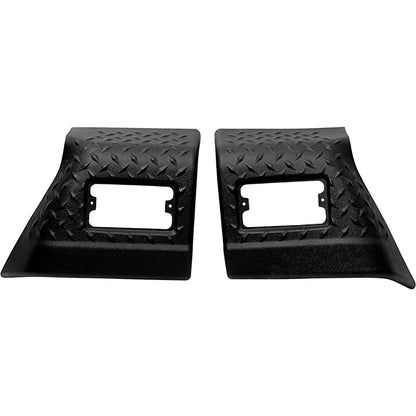 KUAFU Fender Bug Chip Guards Front Body Armor Compatible with 1997-2006 Jeep Wrangler TJ Replacement for 11650.20 Black Textured