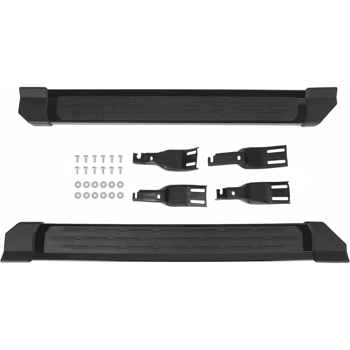 Running Boards Compatible with 2021-2024 Ford Bronco 2 Door Powder Coated Side Step Aluminum Nerf Bars