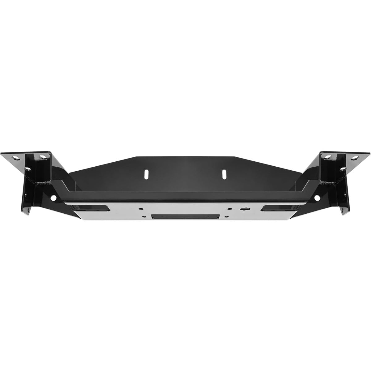 ALMULOO Universal Front Bumper Hidden Winch Mounting Plate for All Full Size Front Bumpers Compatible with Ford F150 F250 F350 F450 F550 Bronco Dodge Ram Winch Tray Mount Powder Coated Black