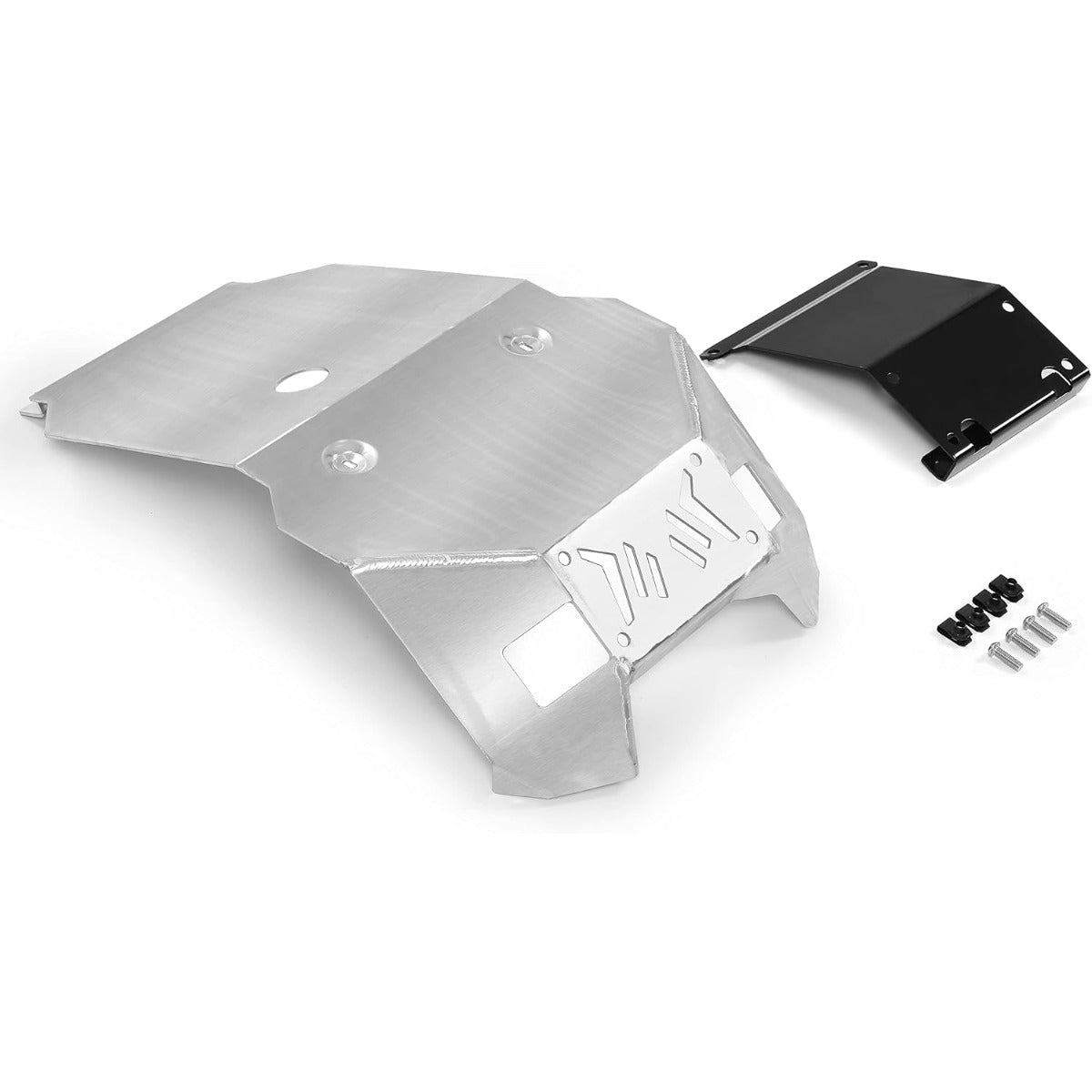 Skid Plate Aluminium Powder Coated Silvery Compatible with 2021-2025 Yamaha Wolverine RMAX2 1000 / RMAX4 1000 Engine Splash Shield B4JF84N0V000