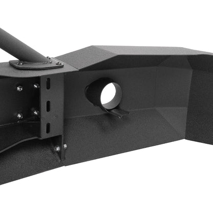 ALMULOO Front Bumper Assembly Compatible with 2003 2004 2005 2006 GMC Sierra 1500 W/Winch Plate, Light Holes, D-Ring Holes&Bull Bar Steel Powder Coated 2 Packages
