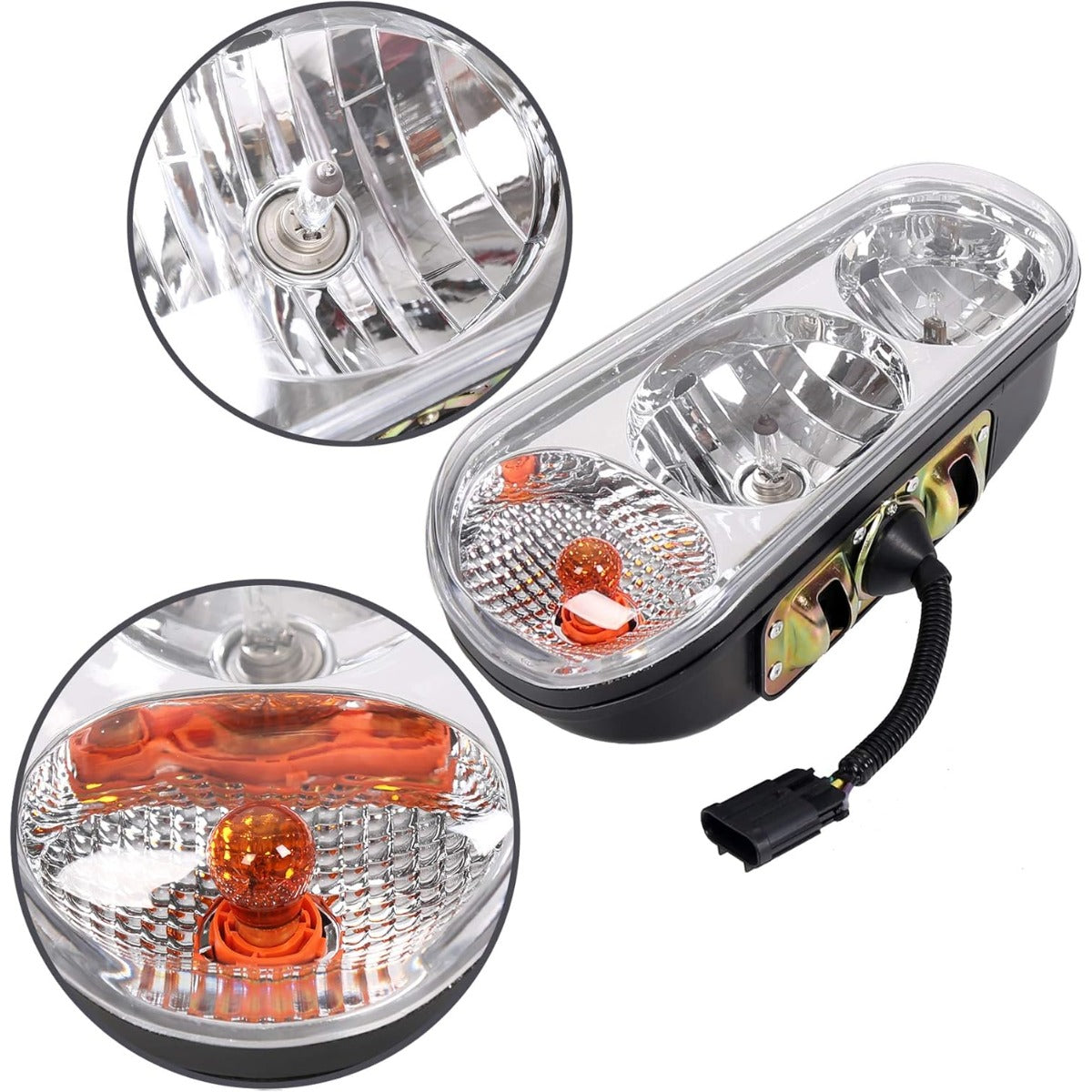 Universal Halogen Snow Plow Lights Kit Compatible with Boss Western Meyer Blizzard Curtis Snowdog Replacement for 1311100 Snow Plow Lights Accessories LYPL-067