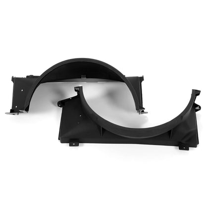 Fan Shroud Compatible with 1988-1999 Chevy Chevrolet GMC Sierra C/K 1500 2500 3500 Series Replacement for 15739589 GM3110116 15696691 GM3110117 Front Upper & Lower Radiator Fan Shroud Black LYAP-939-1
