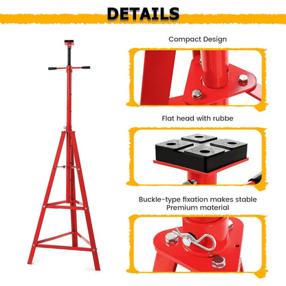 Adjustable Under Hoist Tripod Stand 2 Ton High Lift Jack Stand Reach Underhoist Support Stand 4000lbs Capacity Lift Stand for Car Lift High-Position Lift Range 47.4"-84.5"