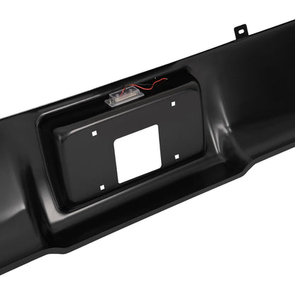 ALMULOO Roll Pan Compatible with 1992-1999 Chevy Chevrolet Suburban Tahoe Blazer C1500 C2500 K1500 K2500 GMC Yukon Steel Electrophoresis Black W/LED License Light