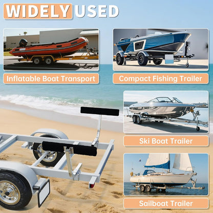 ECOTRIC Boat Trailer Guide 2 Foot Bunk Board Guide-On Rails Galvanized