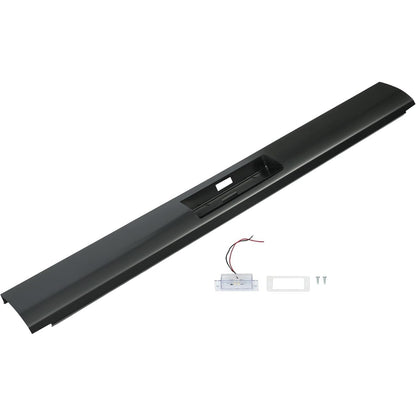 KUAFU Rear Bumper Roll Pan Compatible With 1995-2004 Toyota Tacoma Fleetside Models W/LED License Light Steel Black