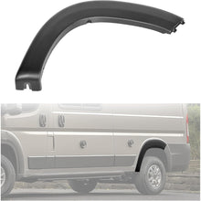 KUAFU Bumper Molding Trim Fender Flare Compatible with 19-22 Ram ProMaster | Rear; Compatible with 2019-2022 Dodge Ram ProMaster 1500 2500 3500 Wheel Flare; PP Plastic Black Left Driver Side