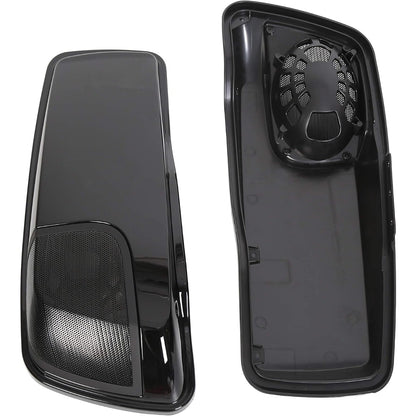 HECASA Saddlebag Speaker Lid w/ 5"x7" Speaker Grille (Pair) Compatible with 2014-2023 Harley Davidson Touring FLT FLHT FLHTCU FLHRC Road King Road Glide Street Glide Electra Glide Ultra-Classic