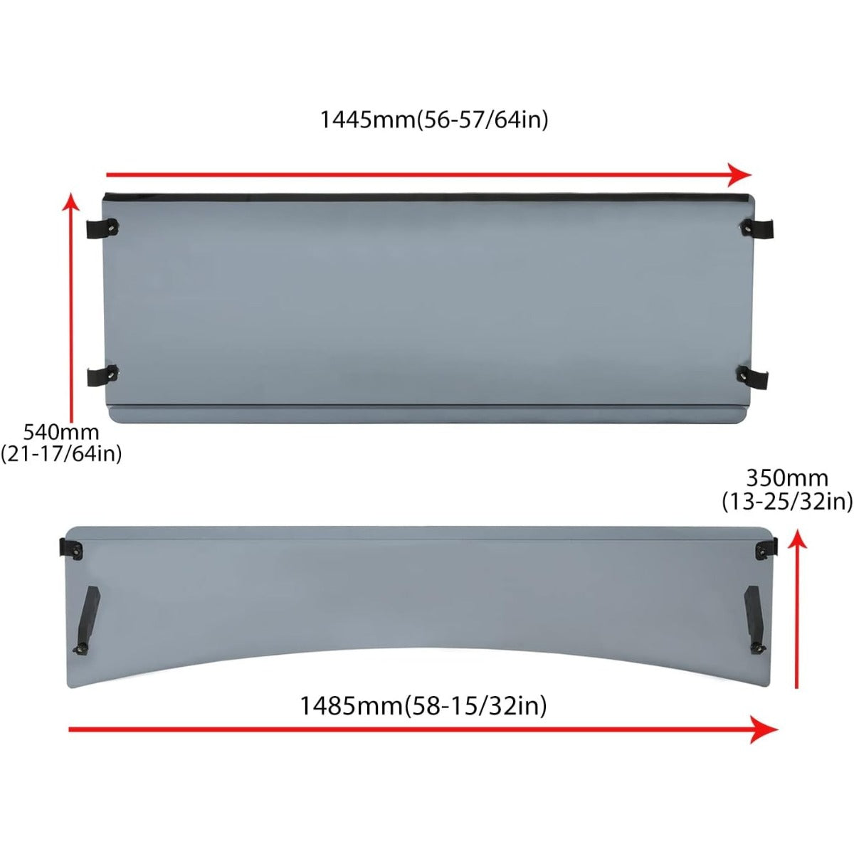 Full Smoke Windshield Compatible with 2018 John Deere XUV 835E 835M 865E 865M Heavy Duty Front Windscreen