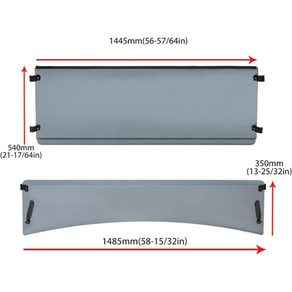 Full Smoke Windshield Compatible with 2018 John Deere XUV 835E 835M 865E 865M Heavy Duty Front Windscreen