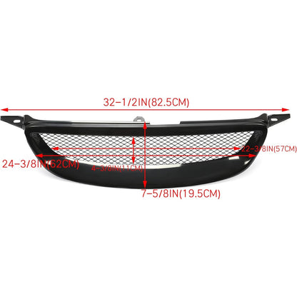 Front Bumper Grill Compatilbe with 2003-2006&2008 Toyota Corolla CE/LE/S/XRS Sedan 4-Door Front Hood Grille Black