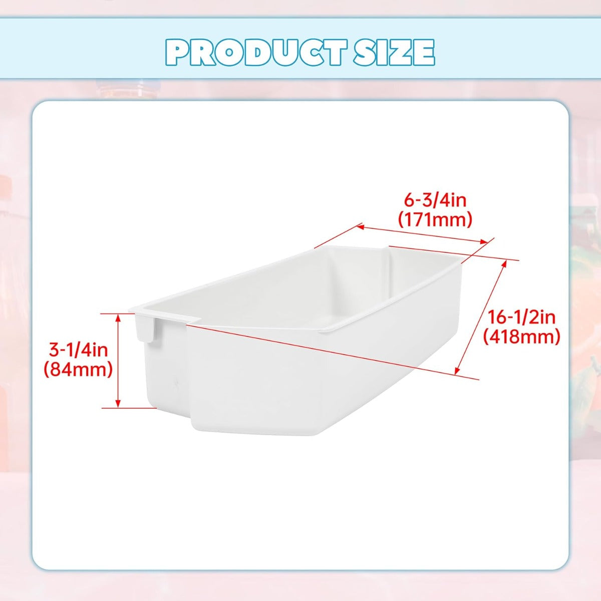 Kojem 2187172 Replacement Refrigerator Door Bin Shelf Compatible with Most Roper, Kitchenaid, Kirkland and Whirlpool models Refrigerator Door Bin White - 4 PCS