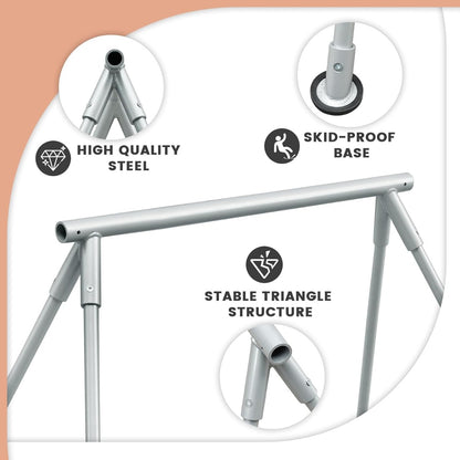 ECOTRIC 8.1FT Aerial Yoga Swing Stand Steel Frame Triangle Structure for | Indoor Outdoor Use, 550lbs Capacity