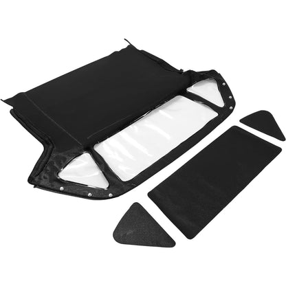Convertible Soft Top for 1970-1980 MG Midget Black Sailcloth Vinyl Top & Clear Plastic Window