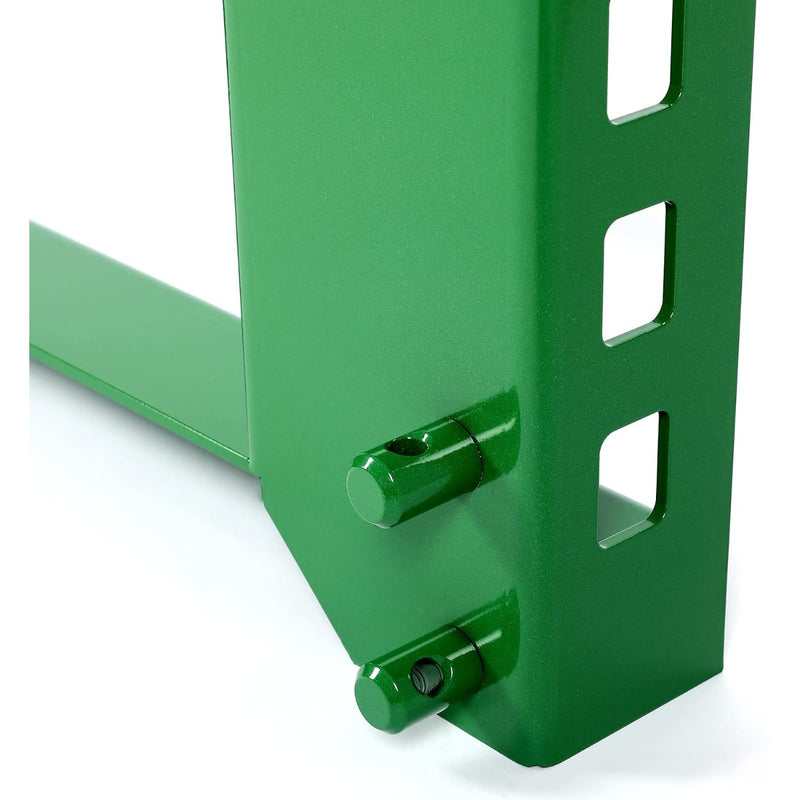 50" Pallet Fork Frame Attachment Compatible with John Deere Loaders 200 300 400 500 Series Skid Steer Rate 3000 LBS 2" Receiver Hitch Green