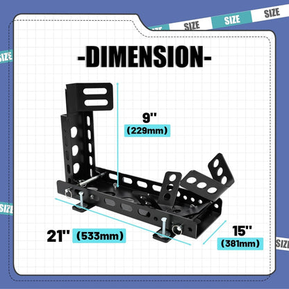Motorcycle Wheel Chock Trailer 3000lb Capacity, Adjustable Motorcycle Front Tire Stand Chock for Trailer Truck Garage Fit for Most Crusier Sports Dirt Bikes Tire Size 14 Inches-22 Inches Wheels LYA-044