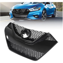 HECASA Front Bumper Grille Compatible with 2016-2018 Nissan Maxima 623109DE0A Grill Plastic (ABS) Painted Black Replacement for NI1200284