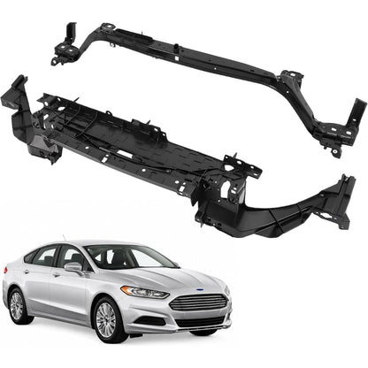 ALMULOO Radiator Mount Core Support & Upper Tie Bar Compatible With 2013-2016 Ford Fusion Replacement for DS7Z8A284A DS7Z16138B Upper Rad Support Bracket Brace Frame Assembly Crossmember Panel