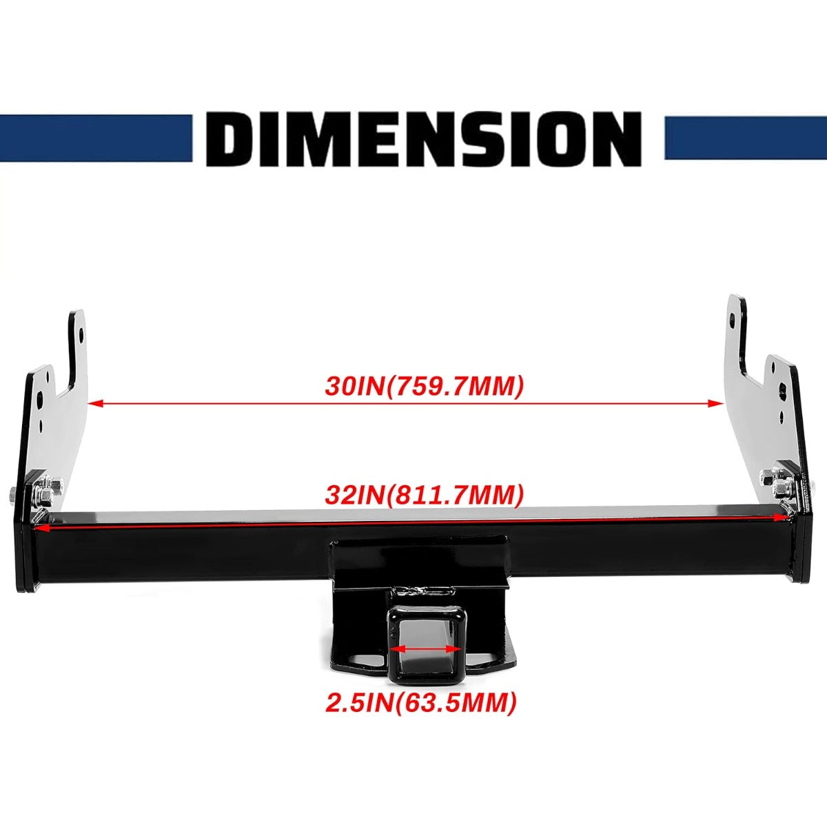 Class 4 Trailer Hitch Compatible with 2015-2026 Ford F150 F-150 2" Receiver Hitch Rear Bumper Tow Hitch