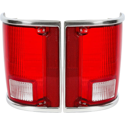 Kojem Tail Light Lens Lamp Compatible with 1973-1991 Chevrolet Chevy Blazer Suburban Jimmy Pair Left & Right Replace for 5968330, 5968329, GM2801122, GM2800122
