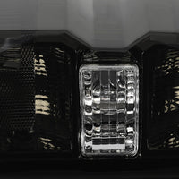 Load image into Gallery viewer, HECASA Tail Lights Compatible with 2014-2018 Chevy Chevrolet Silverado 1500/2500/3500 HD GMC Sierra 3500 HD Dually Model Replacement for GM2800261 Brake Lamps w/o Bulbs Smoke Lens Chrome Housing Pair LYPL-148S-2
