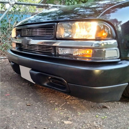 HECASA Front Bumper Face Bar Compatible with 1998-2004 Chevrolet S10 1998-2005 Blazer GM1002367 15007660 Steel Black W/O Molding Holes