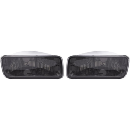 HECASA Pair Turn Signal Lights Compatible with 1985-1992 Chevy Chevrolet Camaro Replacement for GM2520165 GM2521165 Turn Signal Lamp Driver&Passenger Side - Smoke Lens