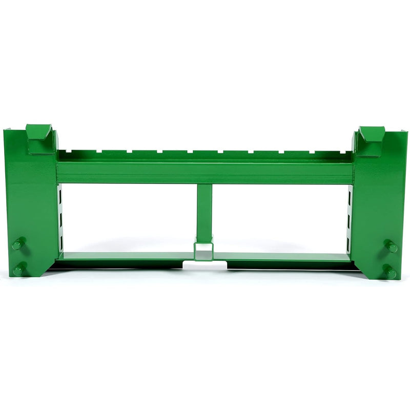50" Pallet Fork Frame Attachment Compatible with John Deere Loaders 200 300 400 500 Series Skid Steer Rate 3000 LBS 2" Receiver Hitch Green