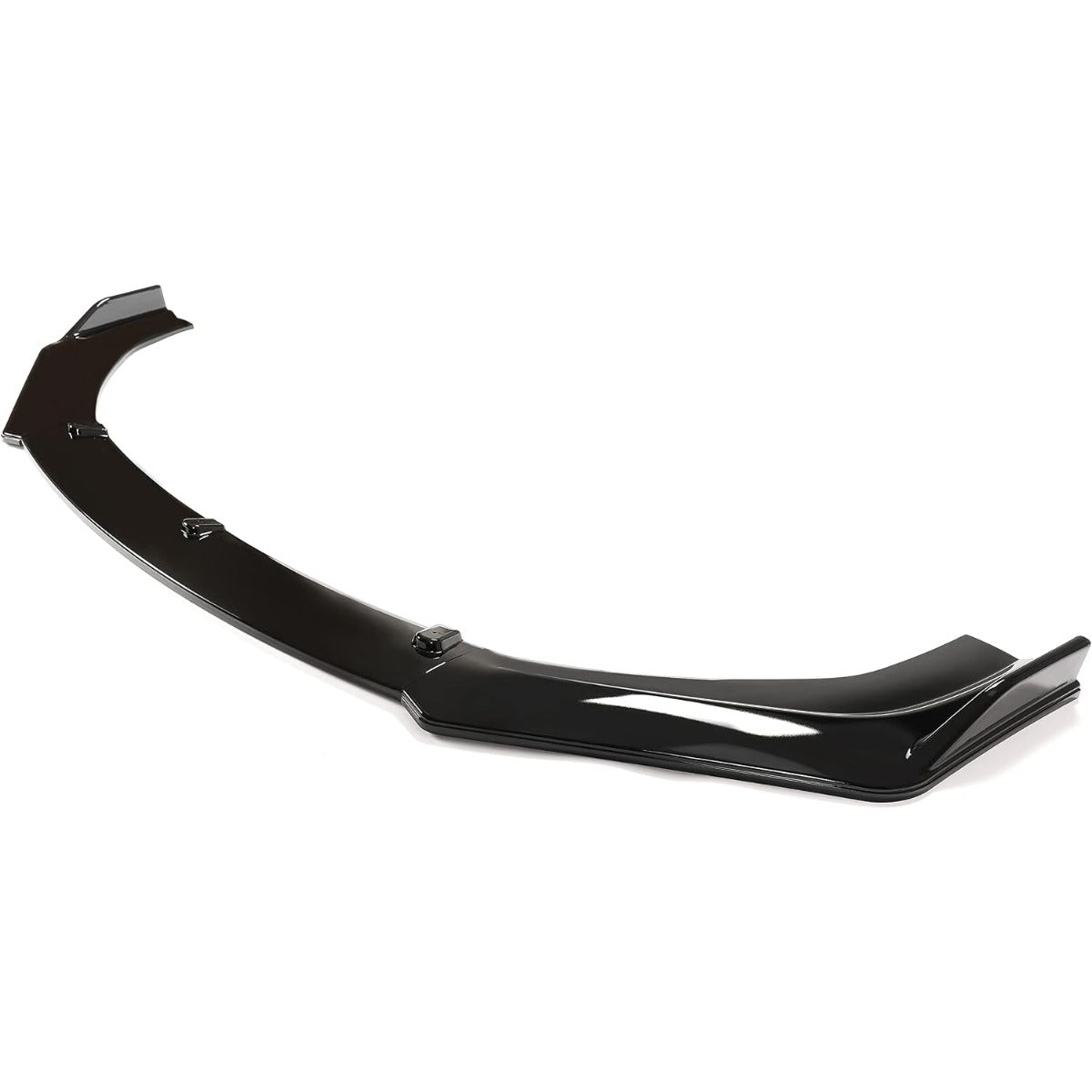 Kojem 3Pcs Front Bumper Lip Compatible with 2016-2021 Honda Civic 10th 4DR Sedan Under Chin Spoiler Plastic (Gloss Black)
