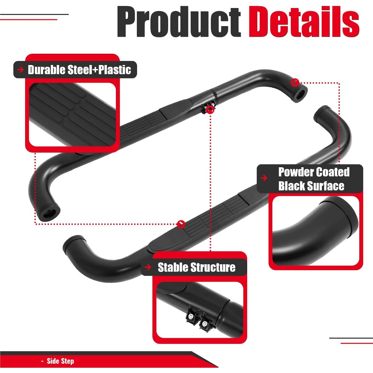 Running Board Step Compatible with 97-03 F-150/F-250 LD Regular Cab