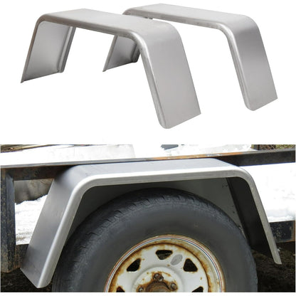 Square Trailer Fenders For 14 Inches-16 Inches Wheels Compatible with Car Hauler Cargo Trailer Utility Landscape Trailer 2 Pack 1 Pair LYAM-377